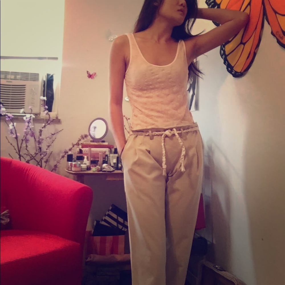 SOLD F Fashion pink lace top size 0